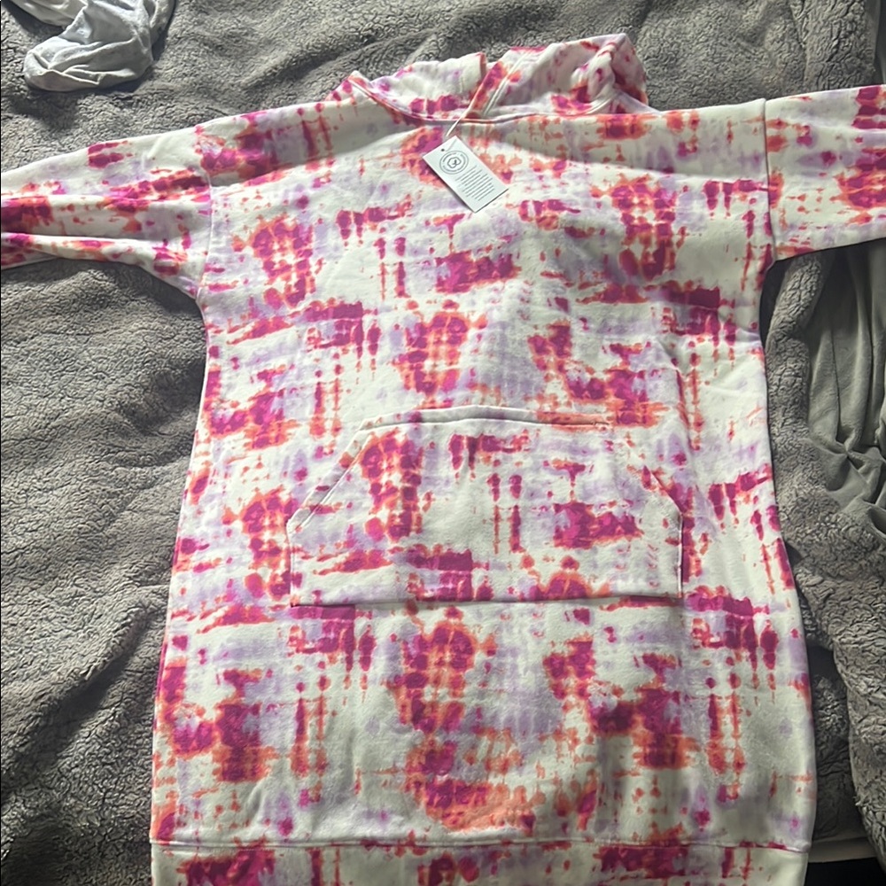 Epic Threads Pink and White Tie-Dye Kids Casual Dress